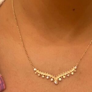 Kendra Scott Rose Gold Necklace with Clear Accents